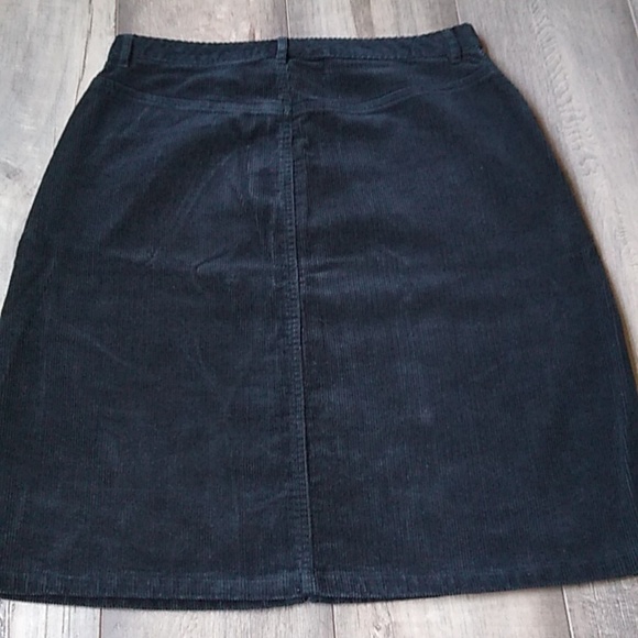 Eddie Bauer black corduroy midi skirt size 8 - Picture 9 of 12